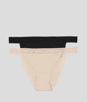 Bielizny Damskie Karl Lagerfeld ULTRA-LIGHT LOGO BRIEFS – 2 PACK Kolorowe | PL EX2636