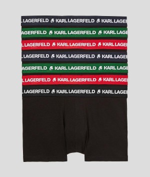 Bielizny Męskie Karl Lagerfeld LOGO TRUNKS - 7 PACK Kolorowe | PL HK3994