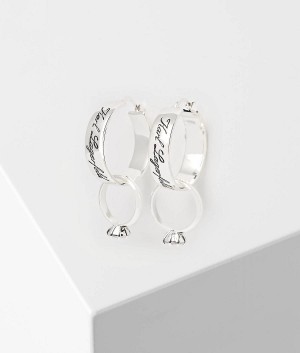 Biżuteria Damskie Karl Lagerfeld HOTEL HOOP EARRINGS Srebrne | PL HK2171