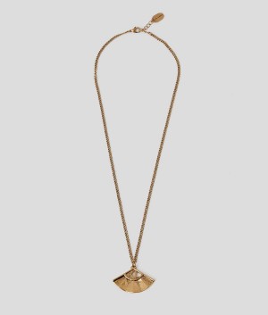 Biżuteria Damskie Karl Lagerfeld K/ARCHIVE FAN CHARM NECKLACE Złote | PL DN2168