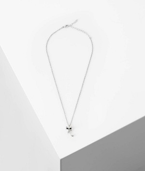 Biżuteria Damskie Karl Lagerfeld K/IKONIK CHOUPETTE NECKLACE Srebrne | PL AP2114