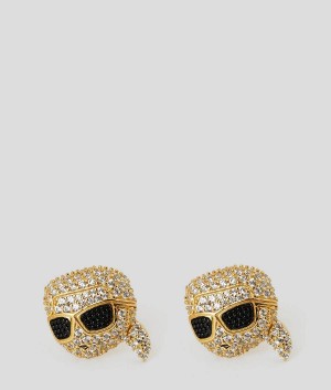 Biżuteria Damskie Karl Lagerfeld K/IKONIK 2.0 PAVÉ STUDS Złote | PL VD2178