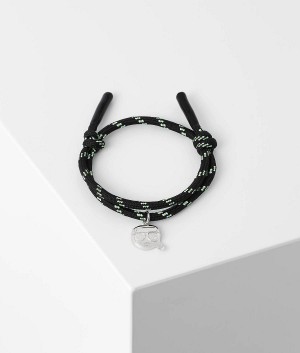 Biżuteria Damskie Karl Lagerfeld K/SUMMER WOVEN IKONIK BRACELET Czarne | PL MA2129