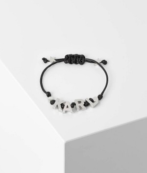 Biżuteria Damskie Karl Lagerfeld K/SUMMER LETTERS WOVEN BRACELET Czarne | PL LH2148