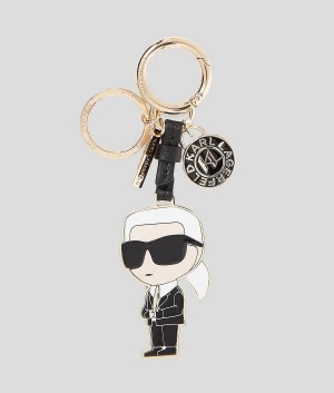 Breloczki Damskie Karl Lagerfeld K/IKONIK KEYCHAIN Złote | PL QZ2000