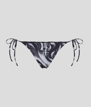 Dół od Bikini Damskie Karl Lagerfeld RUE ST-GUILLAUME STRING Czarne | PL HK3261