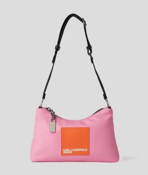 Handbags Damskie Karl Lagerfeld KLJ Small Hobo Różowe | PL VD2459