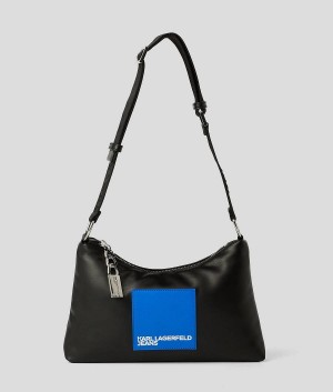 Handbags Damskie Karl Lagerfeld KLJ Small Hobo Czarne | PL VD2511