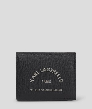 Portfel Damskie Karl Lagerfeld RUE ST-GUILLAUME SMALL BI-FOLD Czarne | PL IS2059