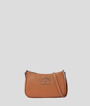 Torba Crossbody Damskie Karl Lagerfeld RUE ST-GUILLAUME SMALL Brązowe | PL QZ2559