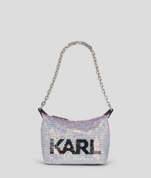 Torba na Ramię Damskie Karl Lagerfeld K/EVENING SEQUINNED MINI Kolorowe | PL PQ2368