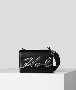 Torba na Ramię Damskie Karl Lagerfeld K/SIGNATURE SMALL Czarne | PL JJ2413