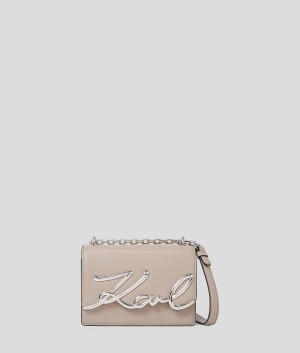 Torba na Ramię Damskie Karl Lagerfeld K/SIGNATURE SMALL Szare | PL BC2432