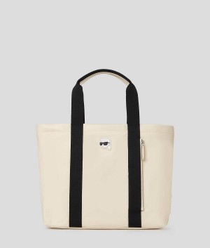 Torby Tote Damskie Karl Lagerfeld K/IKONIK NYLON LARGE ZIP-TOP Beżowe | PL JJ2335