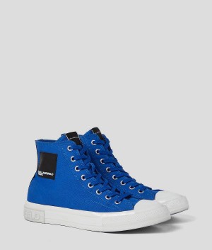 Trampki Damskie Karl Lagerfeld KLJ Kampus III High Top Niebieskie | PL PQ3286