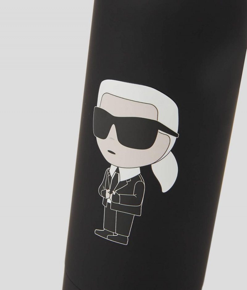 Akcesoria Damskie Karl Lagerfeld KL X THE MET KARL IKONIK WATER BOTTLE Czarne | PL QZ2208