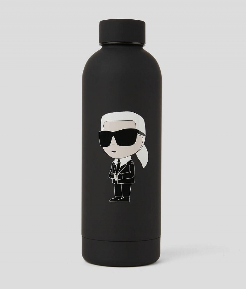 Akcesoria Damskie Karl Lagerfeld KL X THE MET KARL IKONIK WATER BOTTLE Czarne | PL QZ2208