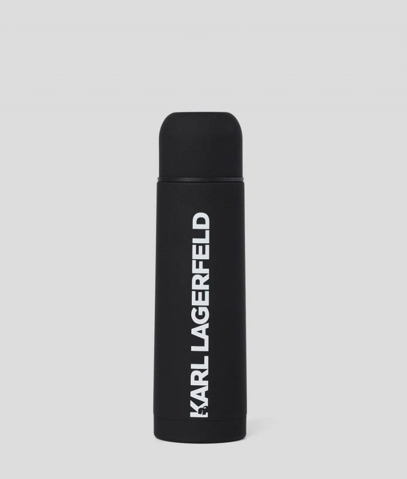 Akcesoria Męskie Karl Lagerfeld LOGO THERMO BOTTLE Czarne | PL DN3459