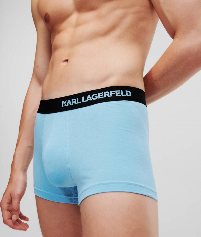 Bielizny Męskie Karl Lagerfeld HIP LOGO TRUNK – 3 PACK Głęboka Turkusowe Białe | PL OR3983