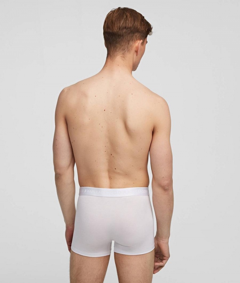 Bielizny Męskie Karl Lagerfeld PREMIUM LOGO TRUNKS – 3 PACK Białe | PL AP3999