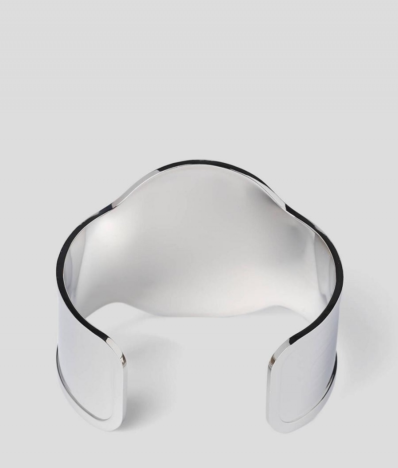 Biżuteria Damskie Karl Lagerfeld K/ARCHIVE AUTOGRAPH CUFF BANGLE Srebrne | PL RW2107