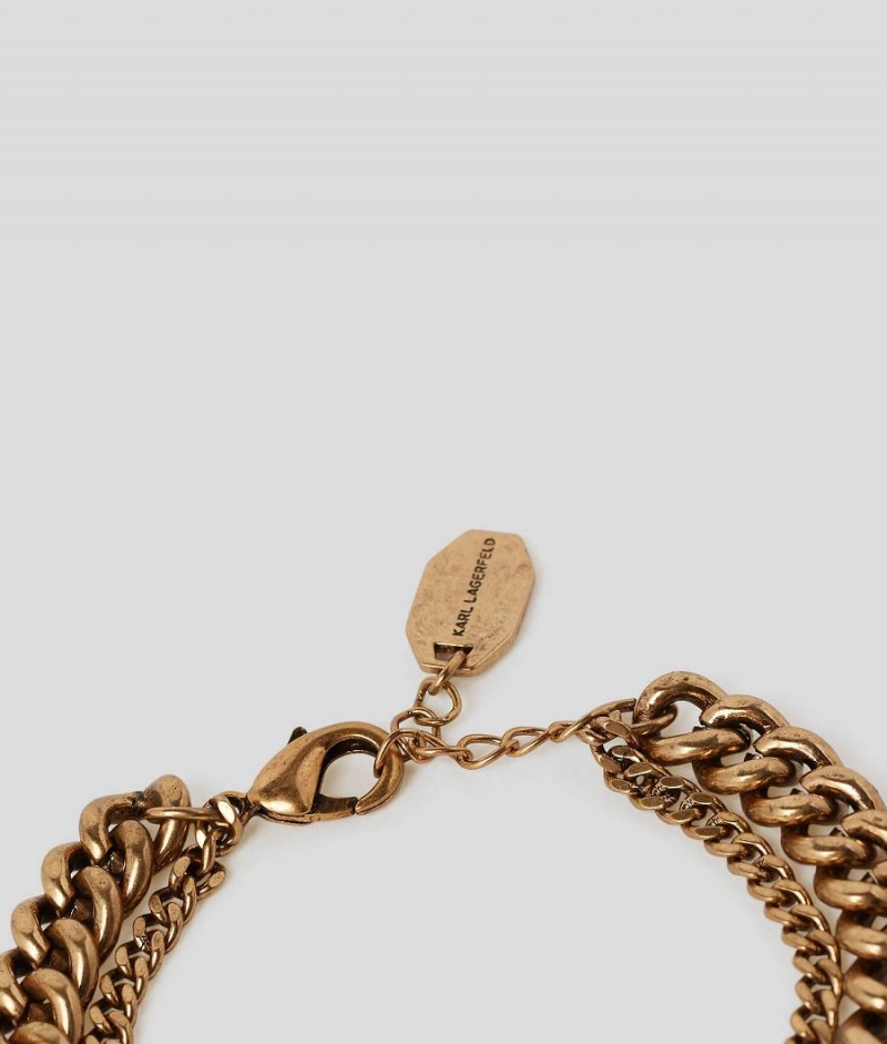 Biżuteria Damskie Karl Lagerfeld K/ARCHIVE FAN CHARM BRACELET Złote | PL KI2173