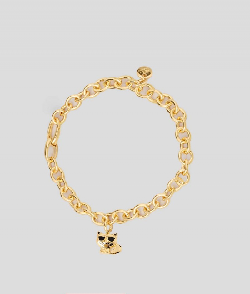 Biżuteria Damskie Karl Lagerfeld K/IKONIK CHARM BRACELET Złote | PL BC2101