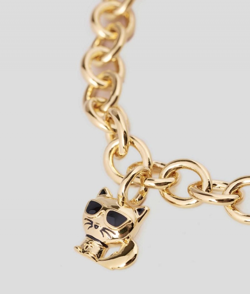 Biżuteria Damskie Karl Lagerfeld K/IKONIK CHARM BRACELET Złote | PL BC2101