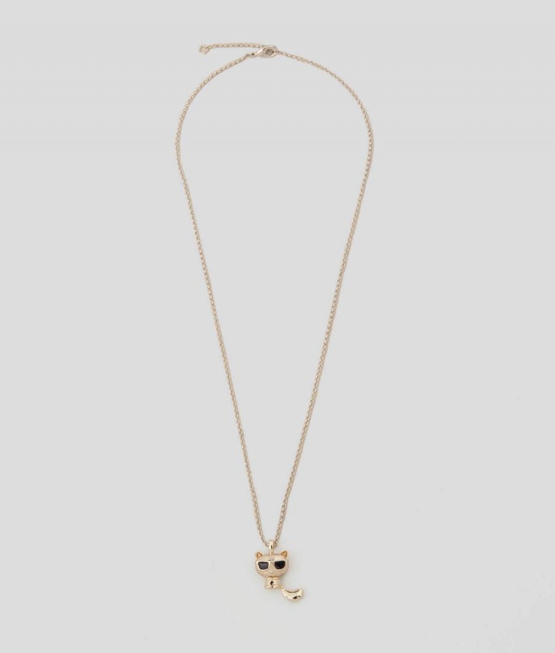 Biżuteria Damskie Karl Lagerfeld K/IKONIK CHOUPETTE NECKLACE Złote | PL IS2111