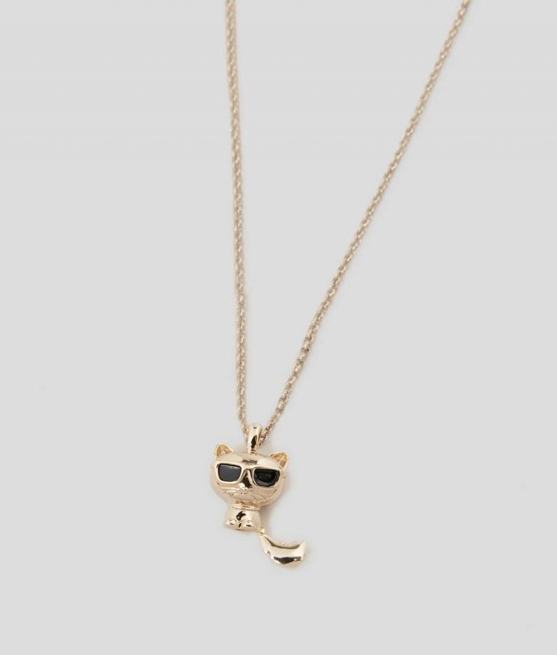 Biżuteria Damskie Karl Lagerfeld K/IKONIK CHOUPETTE NECKLACE Złote | PL IS2111