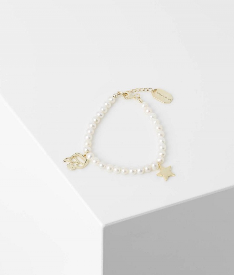 Biżuteria Damskie Karl Lagerfeld K/IKONIK PEARL BRACELET Złote | PL OR2112