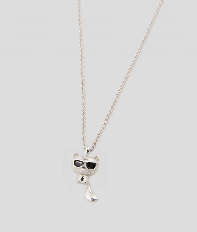 Biżuteria Damskie Karl Lagerfeld K/IKONIK CHOUPETTE NECKLACE Srebrne | PL AP2114