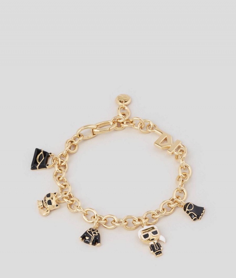 Biżuteria Damskie Karl Lagerfeld K/IKONIK CHARM BRACELET Złote | PL NB2128