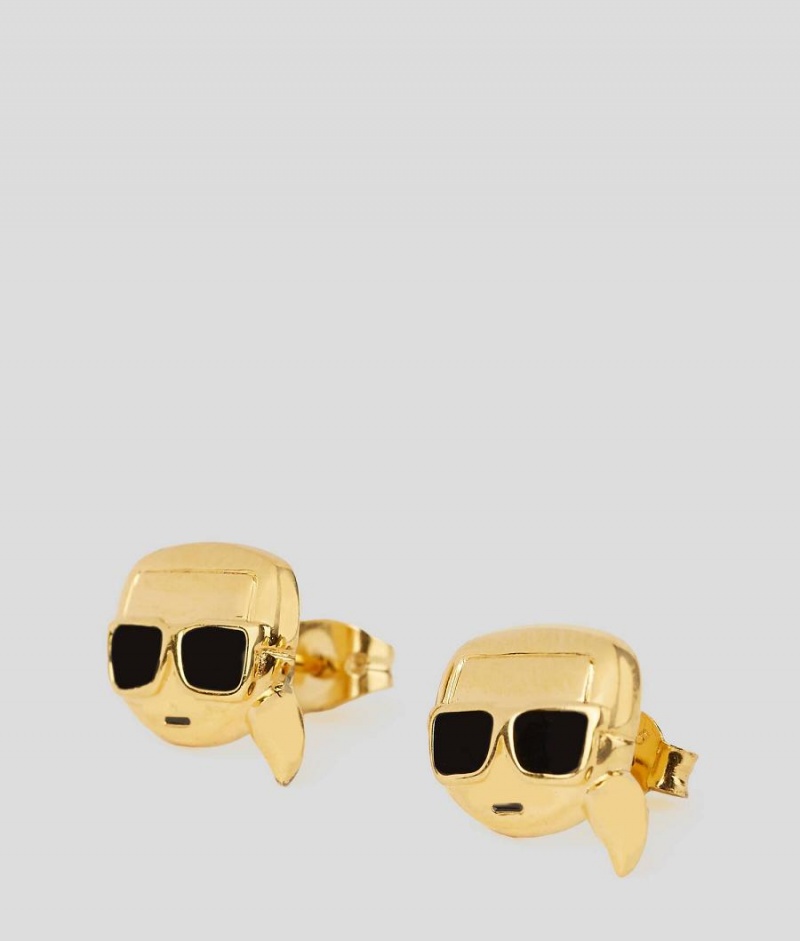 Biżuteria Damskie Karl Lagerfeld K/IKONIK STUD EARRINGS Złote | PL PQ2139