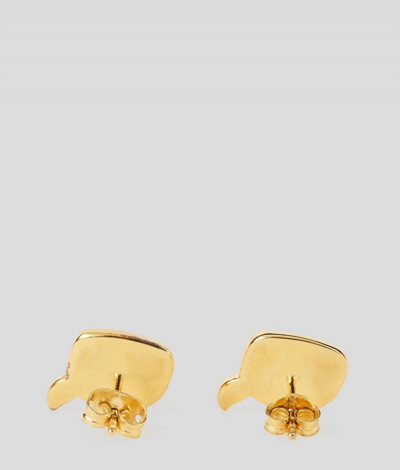 Biżuteria Damskie Karl Lagerfeld K/IKONIK STUD EARRINGS Złote | PL PQ2139