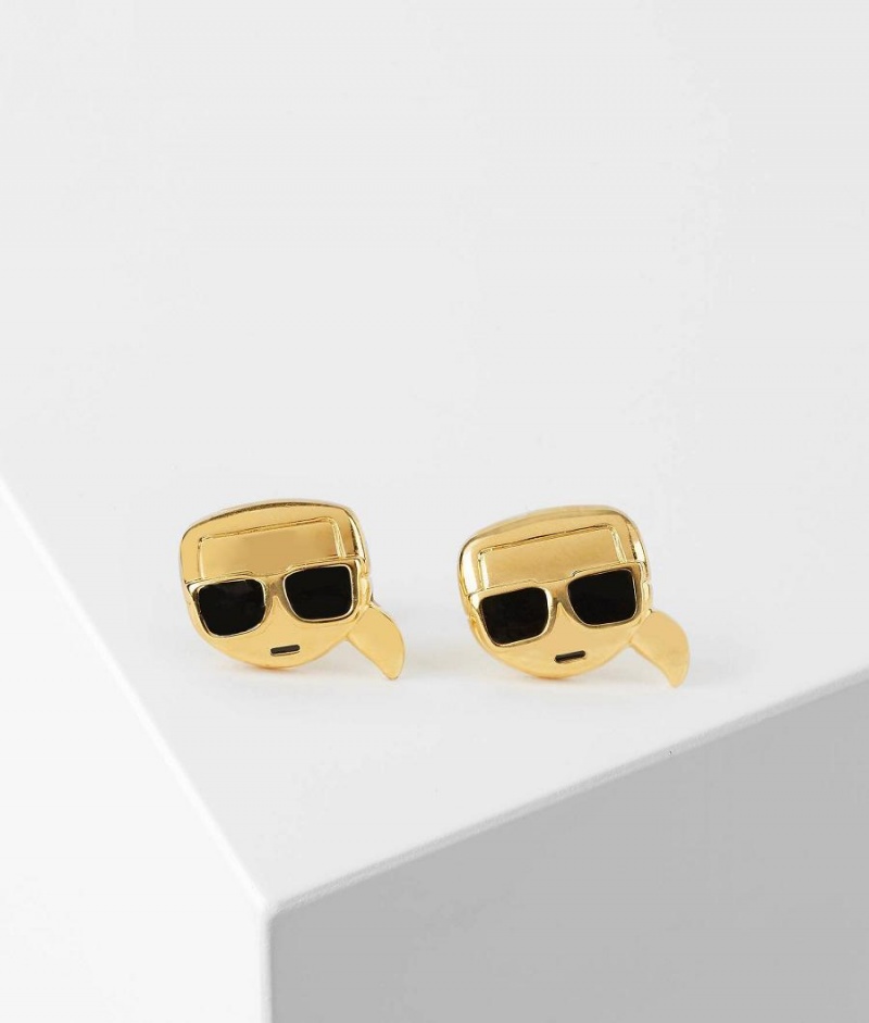 Biżuteria Damskie Karl Lagerfeld K/IKONIK STUD EARRINGS Złote | PL PQ2139