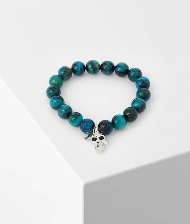 Biżuteria Damskie Karl Lagerfeld K/IKONIK BEADS BRACELET Zielone | PL ZG2149