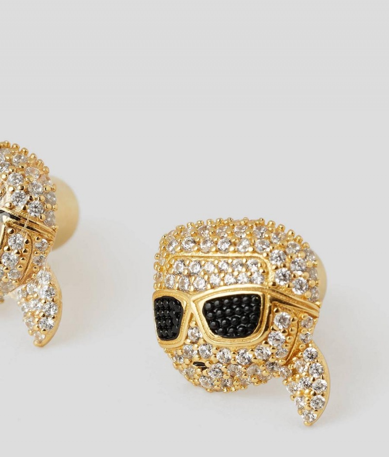 Biżuteria Damskie Karl Lagerfeld K/IKONIK 2.0 PAVÉ STUDS Złote | PL VD2178