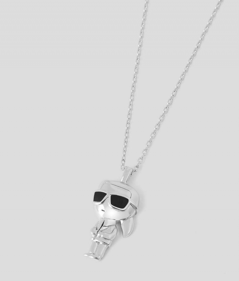 Biżuteria Damskie Karl Lagerfeld K/IKONIK 2.0 CHARM NECKLACE Srebrne | PL NB2180