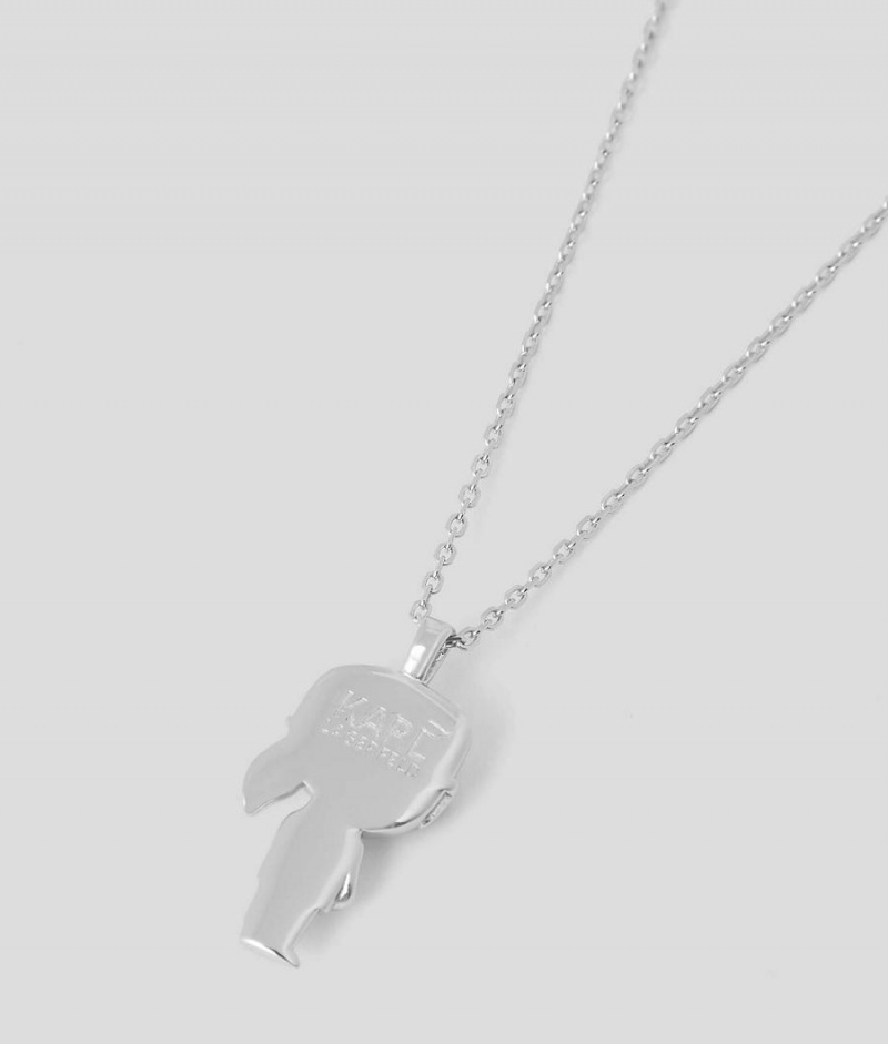 Biżuteria Damskie Karl Lagerfeld K/IKONIK 2.0 CHARM NECKLACE Srebrne | PL NB2180