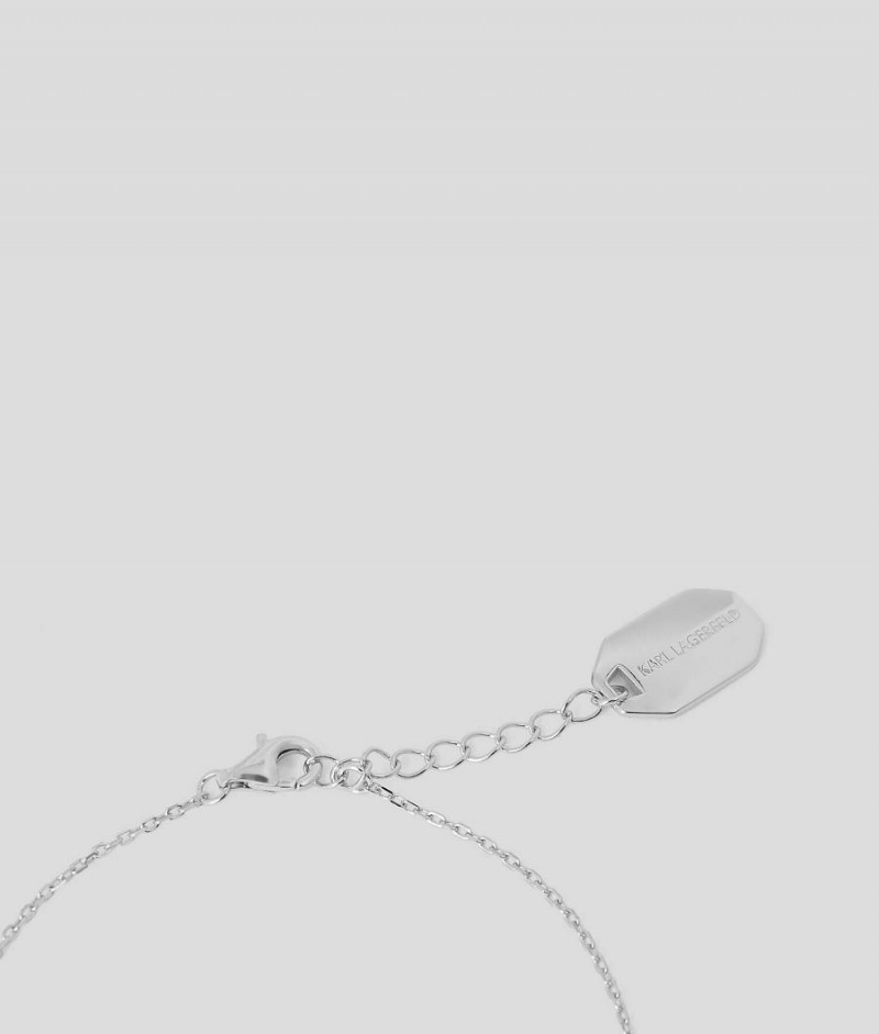 Biżuteria Damskie Karl Lagerfeld K/IKONIK 2.0 CHARM NECKLACE Srebrne | PL NB2180