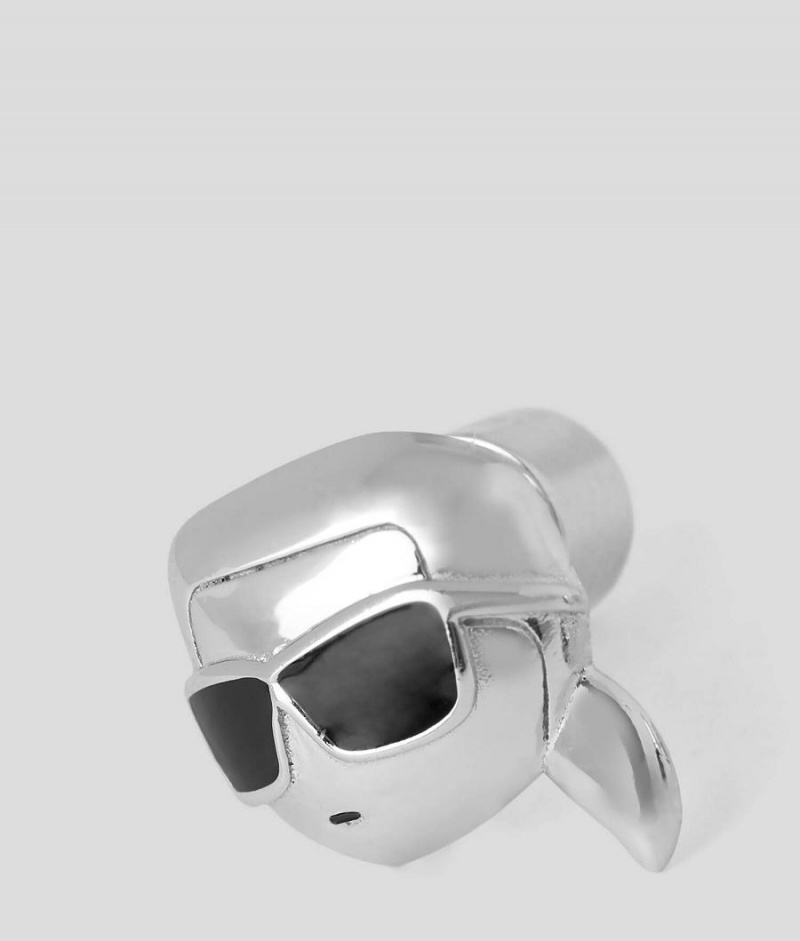 Biżuteria Damskie Karl Lagerfeld K/IKONIK 2.0 STUD EARRINGS Srebrne | PL QZ2182