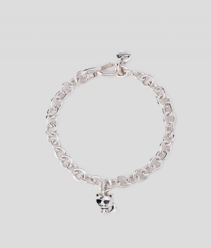 Biżuteria Damskie Karl Lagerfeld K/IKONIK CHARM BRACELET Srebrne | PL UT2188