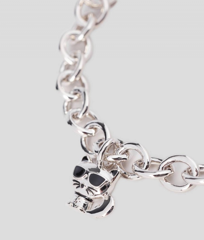 Biżuteria Damskie Karl Lagerfeld K/IKONIK CHARM BRACELET Srebrne | PL UT2188