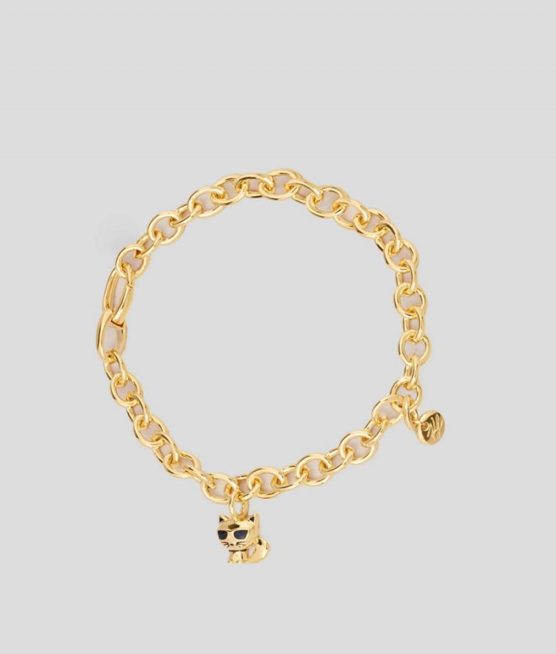 Biżuteria Damskie Karl Lagerfeld K/IKONIK CHOUPETTE CHARM BRACELET Złote | PL JJ2094