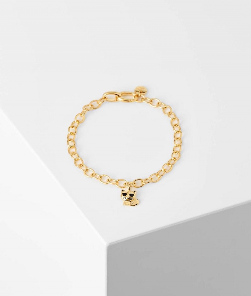 Biżuteria Damskie Karl Lagerfeld K/IKONIK CHOUPETTE CHARM BRACELET Złote | PL JJ2094