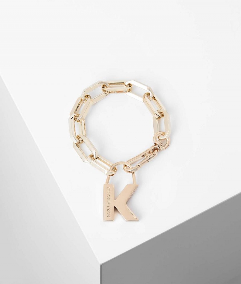 Biżuteria Damskie Karl Lagerfeld K/METAL CHAIN BRACELET Złote | PL DN2142