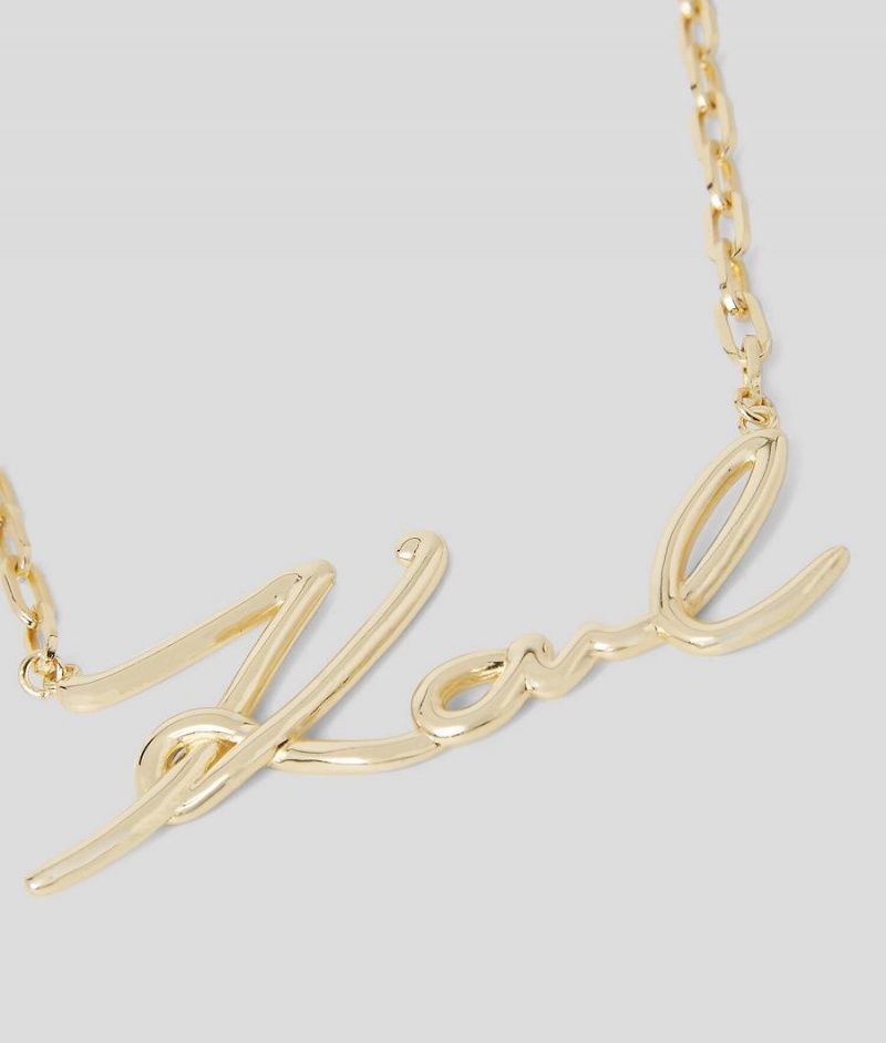 Biżuteria Damskie Karl Lagerfeld K/SIGNATURE GOLD NECKLACE Złote | PL XF2098