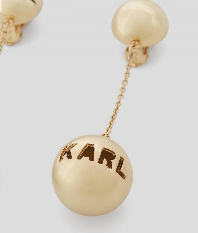 Biżuteria Damskie Karl Lagerfeld K/SPHERE CLIP-ON EARRINGS Złote | PL RW2159