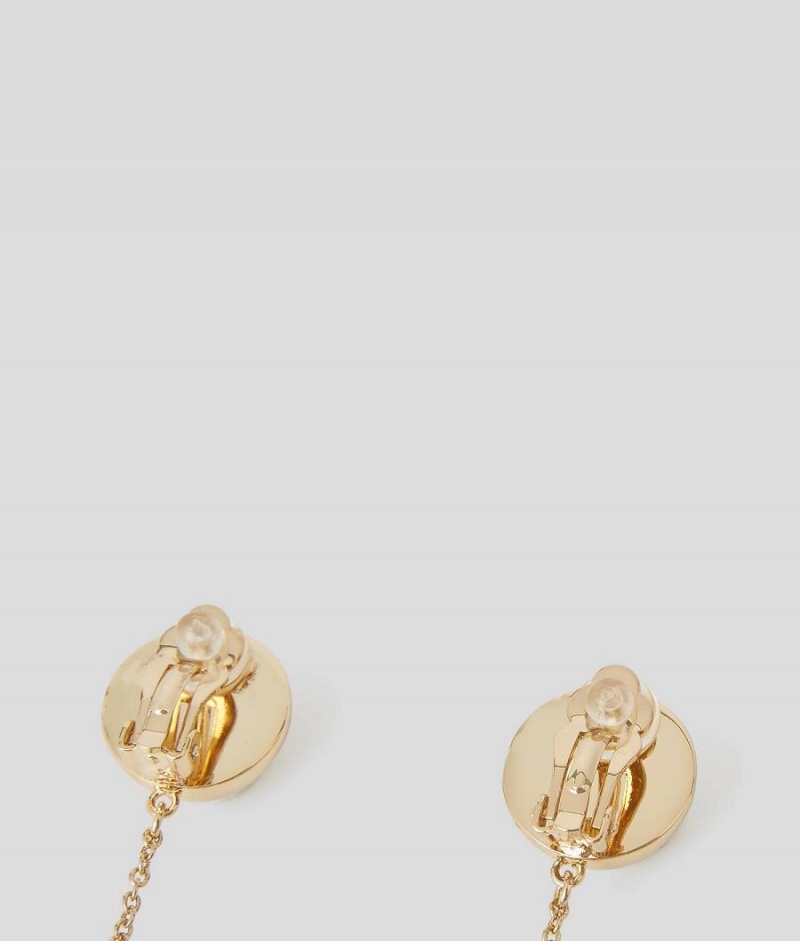 Biżuteria Damskie Karl Lagerfeld K/SPHERE CLIP-ON EARRINGS Złote | PL RW2159